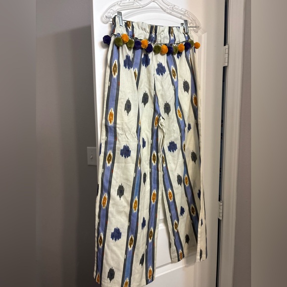 Anthropologie Ollari Pom Pom Wide-Leg Pants NWT - Picture 6 of 6